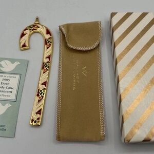 Wallace Silversmith 1985 Wintergreen Candy Cane Christmas Orname